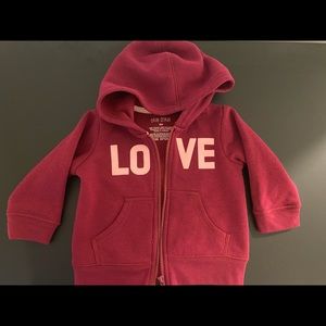Love zip hoodie 6 month
